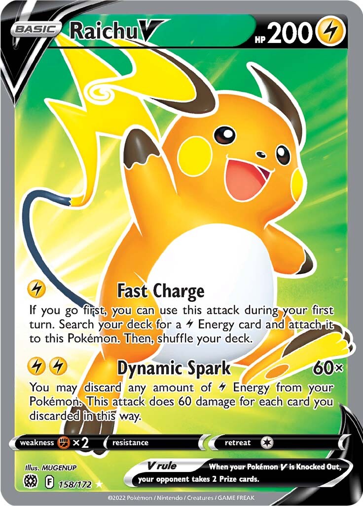 Raichu V (158/172) [Sword & Shield: Brilliant Stars] | Enigma On Main