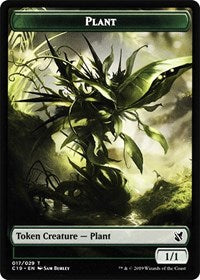 Plant // Snake Double-sided Token [Commander 2019 Tokens] | Enigma On Main