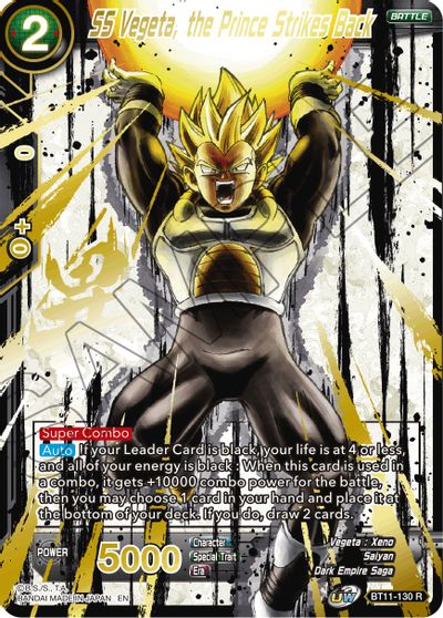 SS Vegeta, the Prince Strikes Back (Alternate Art) (BT11-130) [Special Anniversary Set 2021] | Enigma On Main