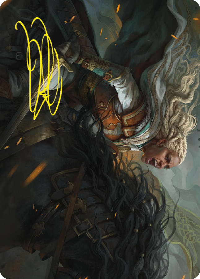 Eowyn, Fearless Knight Art Card (Gold-Stamped Signature) [The Lord of the Rings: Tales of Middle-earth Art Series] | Enigma On Main