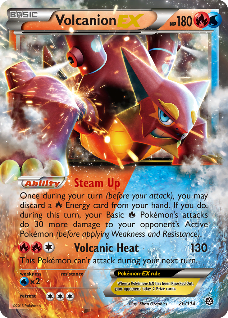 Volcanion EX (26/114) [XY: Steam Siege] | Enigma On Main