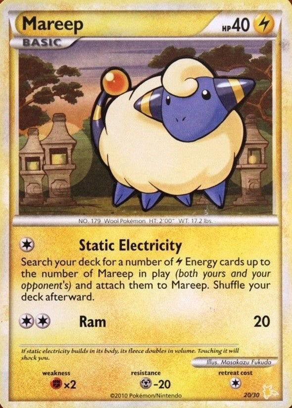 Mareep (20/30) [HeartGold & SoulSilver: Trainer Kit - Raichu] | Enigma On Main