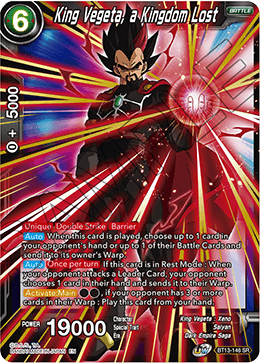 King Vegeta, a Kingdom Lost (Super Rare) [BT13-146] | Enigma On Main