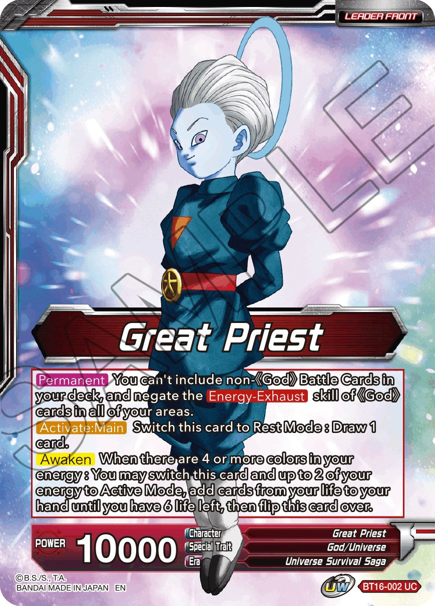 Great Priest // Great Priest, Commander of Angels (BT16-002) [Realm of the Gods Prerelease Promos] | Enigma On Main