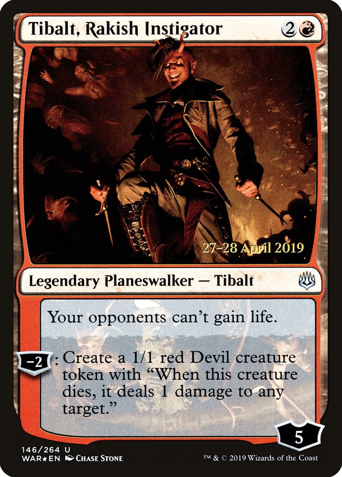 Tibalt, Rakish Instigator  [War of the Spark Prerelease Promos] | Enigma On Main