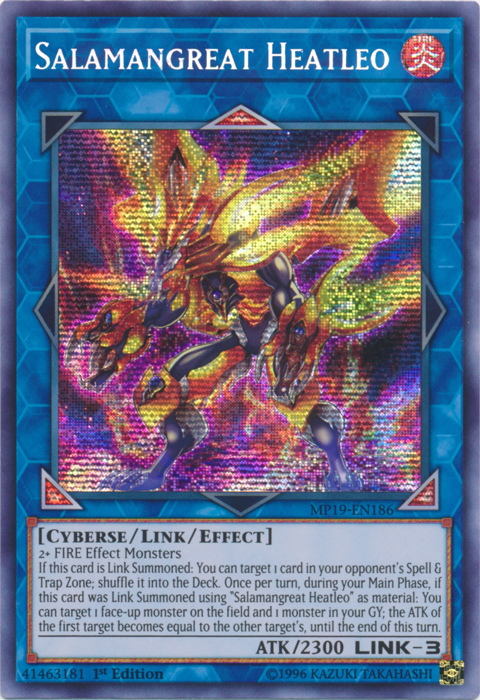 Salamangreat Heatleo [MP19-EN186] Prismatic Secret Rare | Enigma On Main