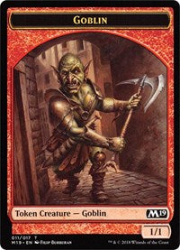 Goblin // Thopter Double-sided Token (Game Night) [Core Set 2019 Tokens] | Enigma On Main