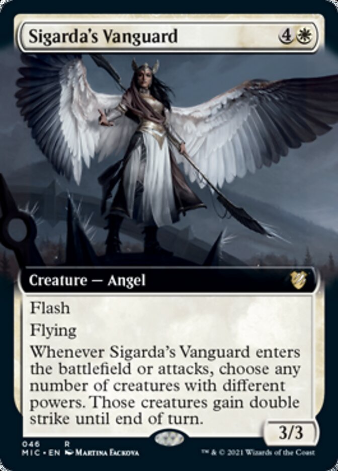 Sigarda's Vanguard (Extended) [Innistrad: Midnight Hunt Commander] | Enigma On Main