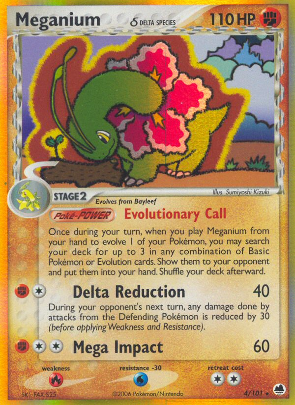 Meganium (4/101) (Delta Species) [EX: Dragon Frontiers] | Enigma On Main