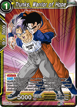 Trunks, Warrior of Hope (Common) [BT13-103] | Enigma On Main