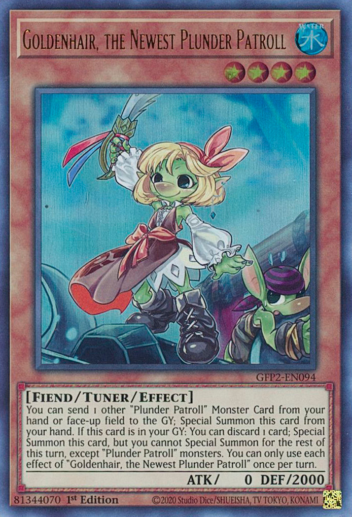 Goldenhair, the Newest Plunder Patroll [GFP2-EN094] Ultra Rare | Enigma On Main