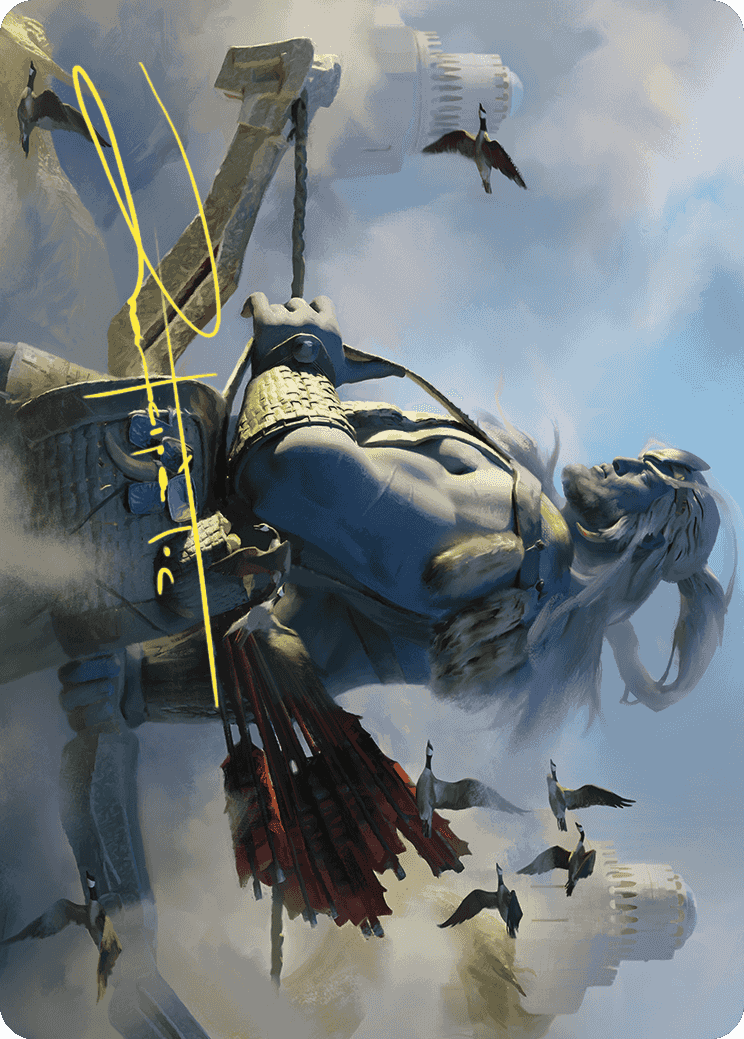 Skybeast Tracker Art Card (Gold-Stamped Signature) [Wilds of Eldraine Art Series] | Enigma On Main