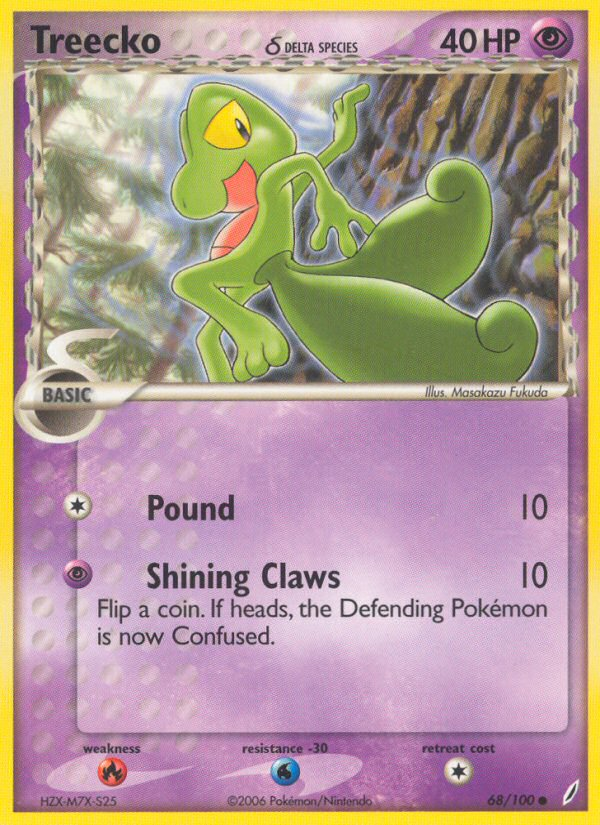 Treecko (68/100) (Delta Species) [EX: Crystal Guardians] | Enigma On Main