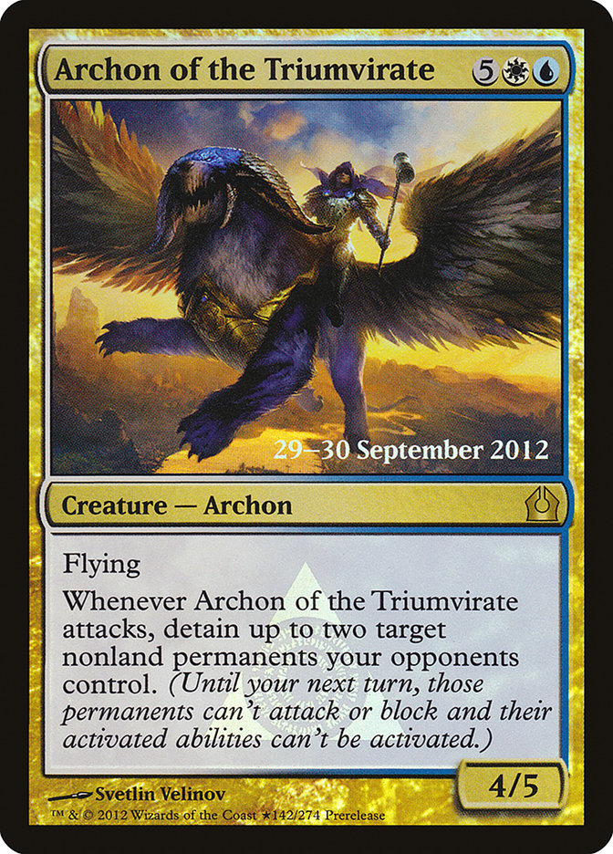 Archon of the Triumvirate [Return to Ravnica Prerelease Promos] | Enigma On Main