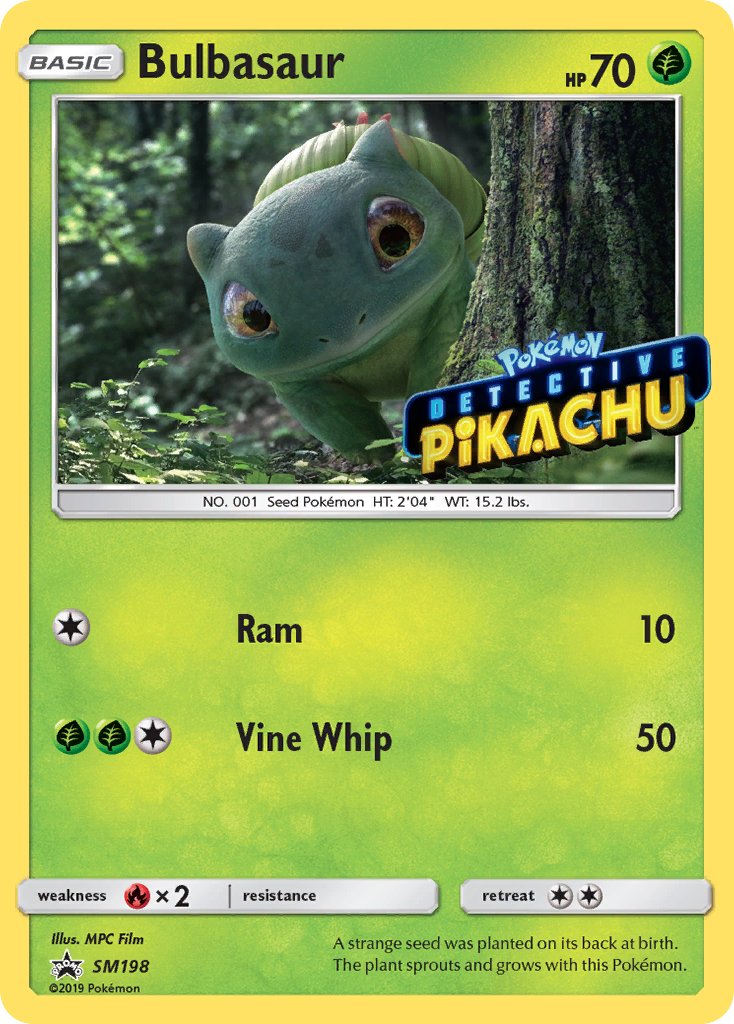 Bulbasaur (SM198) (Detective Pikachu Stamped) [Sun & Moon: Black Star Promos] | Enigma On Main