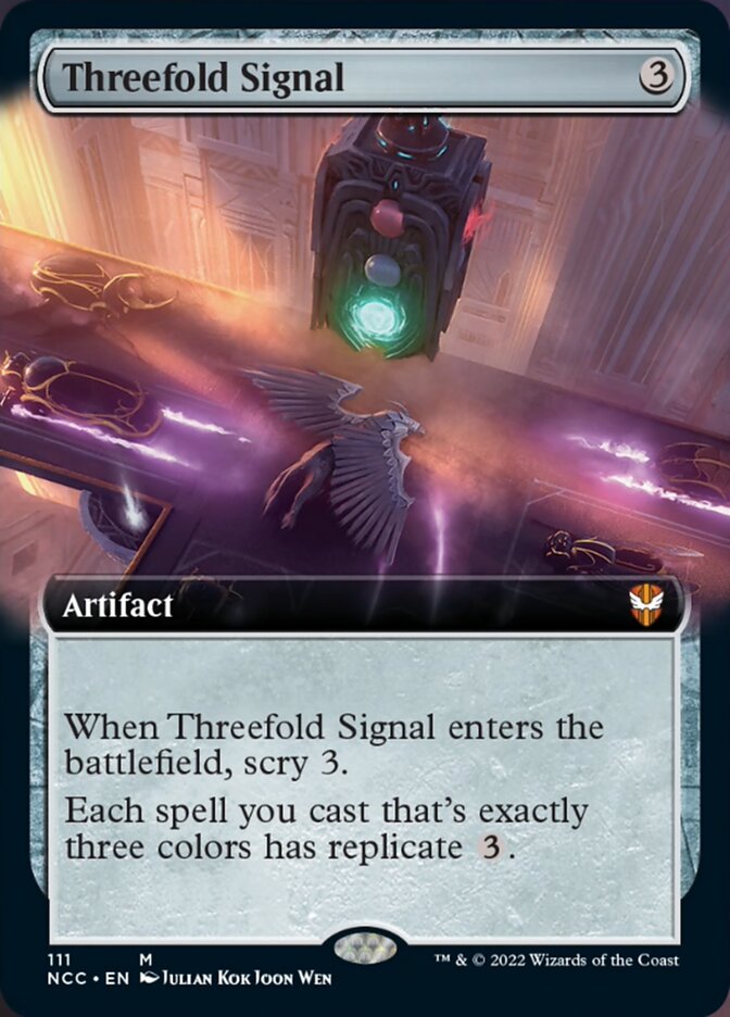 Threefold Signal (Extended Art) [Streets of New Capenna Commander] | Enigma On Main