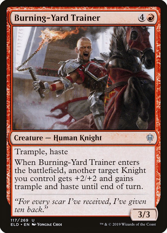 Burning-Yard Trainer [Throne of Eldraine] | Enigma On Main