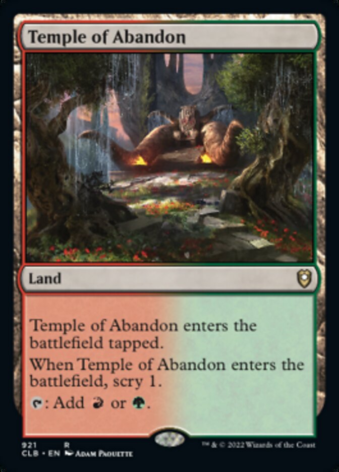 Temple of Abandon [Commander Legends: Battle for Baldur's Gate] | Enigma On Main