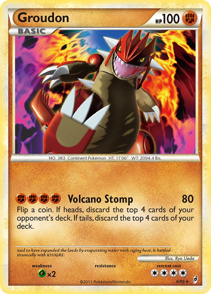 Groudon (6/95) (Theme Deck Exclusive) [HeartGold & SoulSilver: Call of Legends] | Enigma On Main