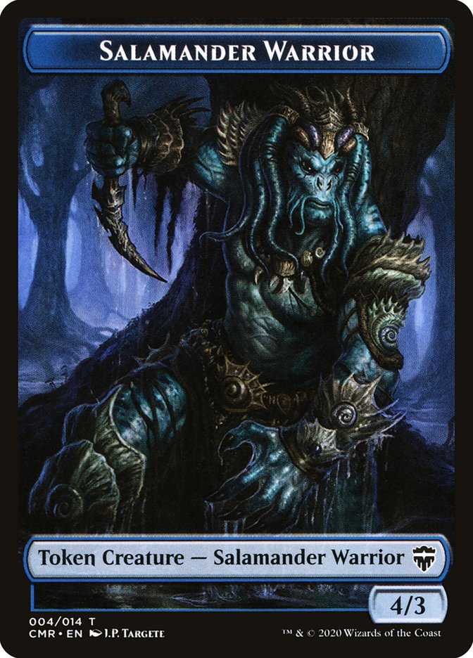 Rock // Salamander Warrior Token [Commander Legends Tokens] | Enigma On Main