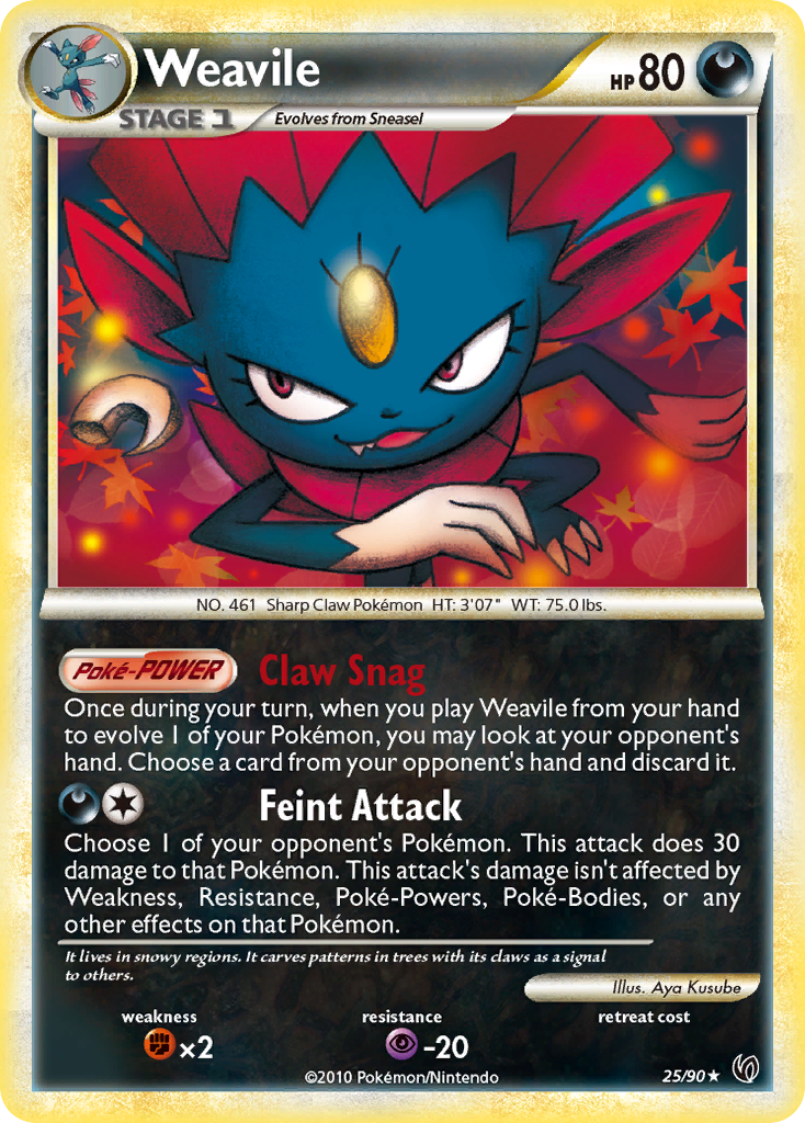 Weavile (25/90) [HeartGold & SoulSilver: Undaunted] | Enigma On Main