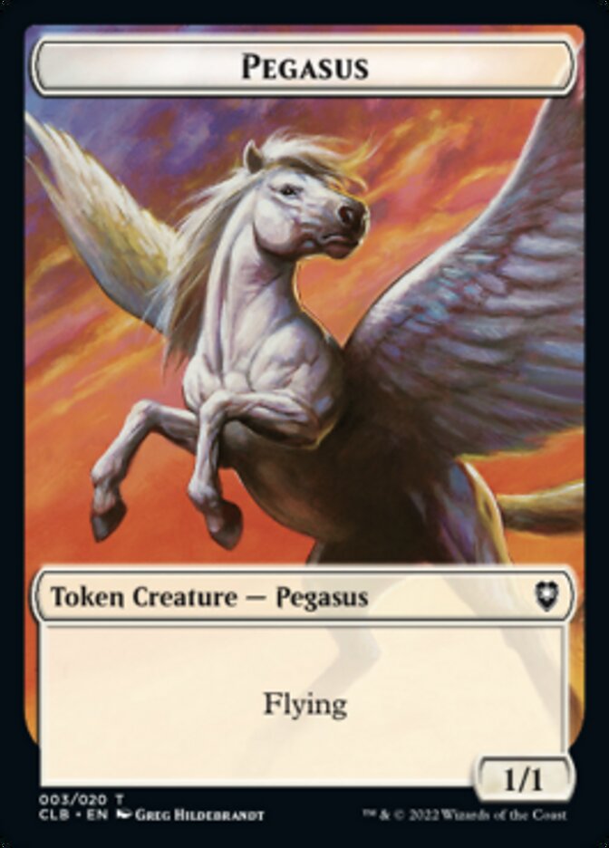 Treasure // Pegasus Double-sided Token [Commander Legends: Battle for Baldur's Gate Tokens] | Enigma On Main