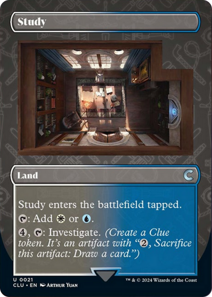 Study (Borderless) [Ravnica: Clue Edition] | Enigma On Main