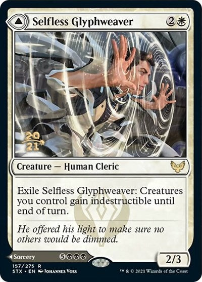 Selfless Glyphweaver // Deadly Vanity [Strixhaven: School of Mages Prerelease Promos] | Enigma On Main