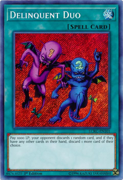 Delinquent Duo [LCKC-EN101] Secret Rare | Enigma On Main