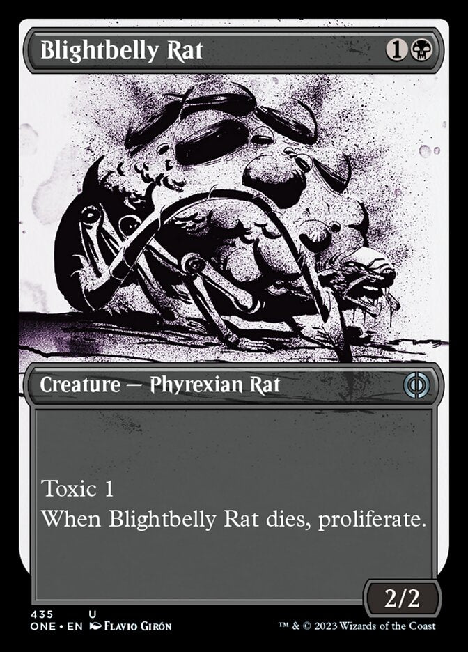 Blightbelly Rat (Showcase Ichor Step-and-Compleat Foil) [Phyrexia: All Will Be One] | Enigma On Main