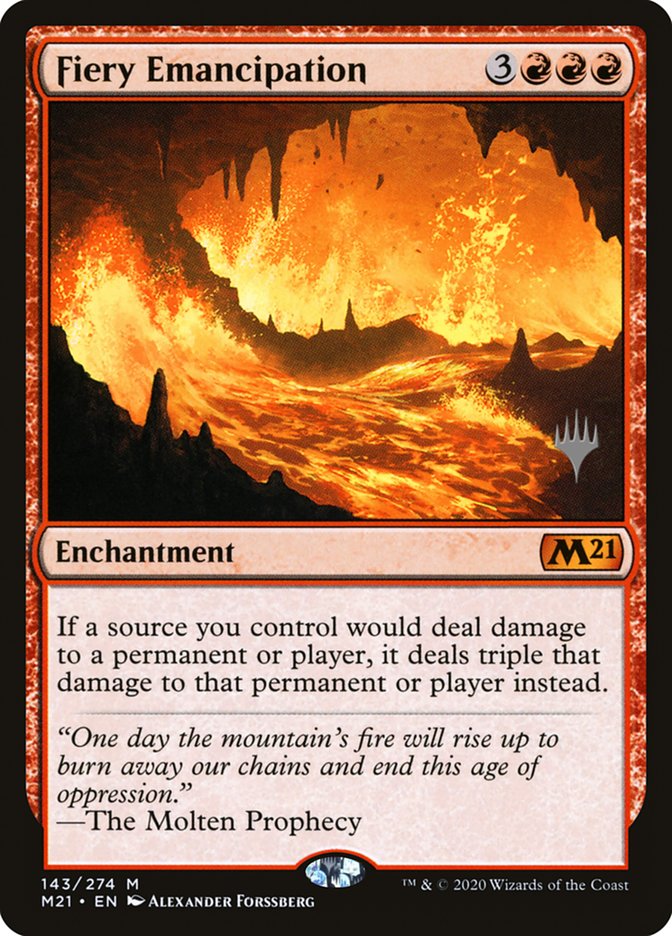 Fiery Emancipation (Promo Pack) [Core Set 2021 Promos] | Enigma On Main