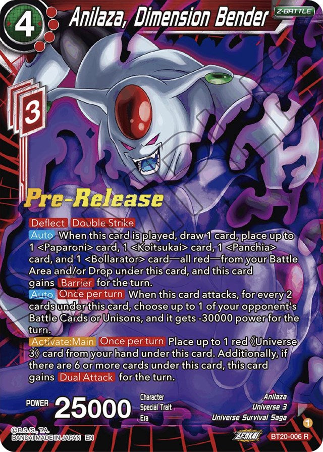 Anilaza, Dimension Bender (BT20-006) [Power Absorbed Prerelease Promos] | Enigma On Main