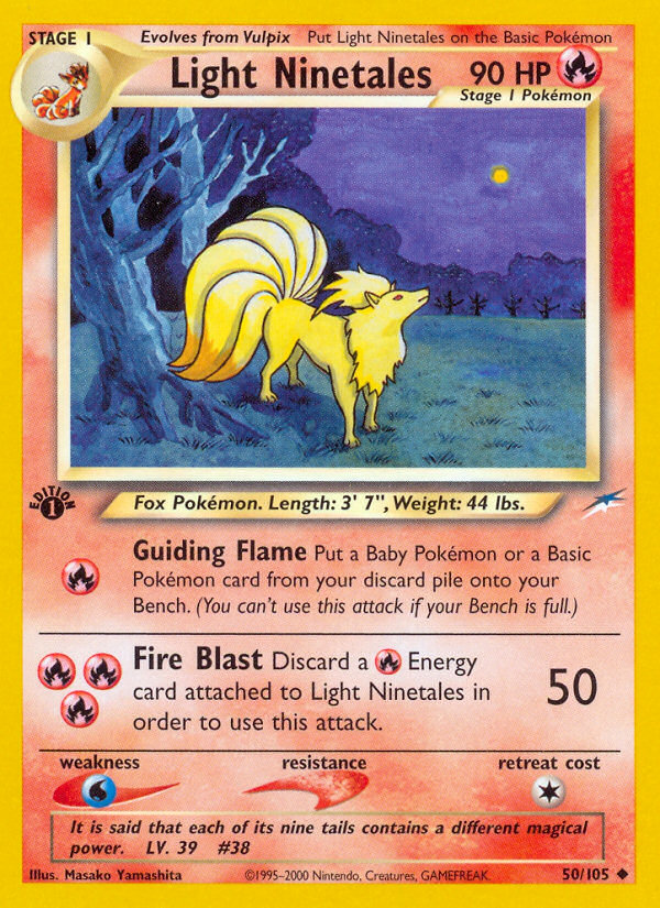 Light Ninetales (50/105) [Neo Destiny 1st Edition] | Enigma On Main