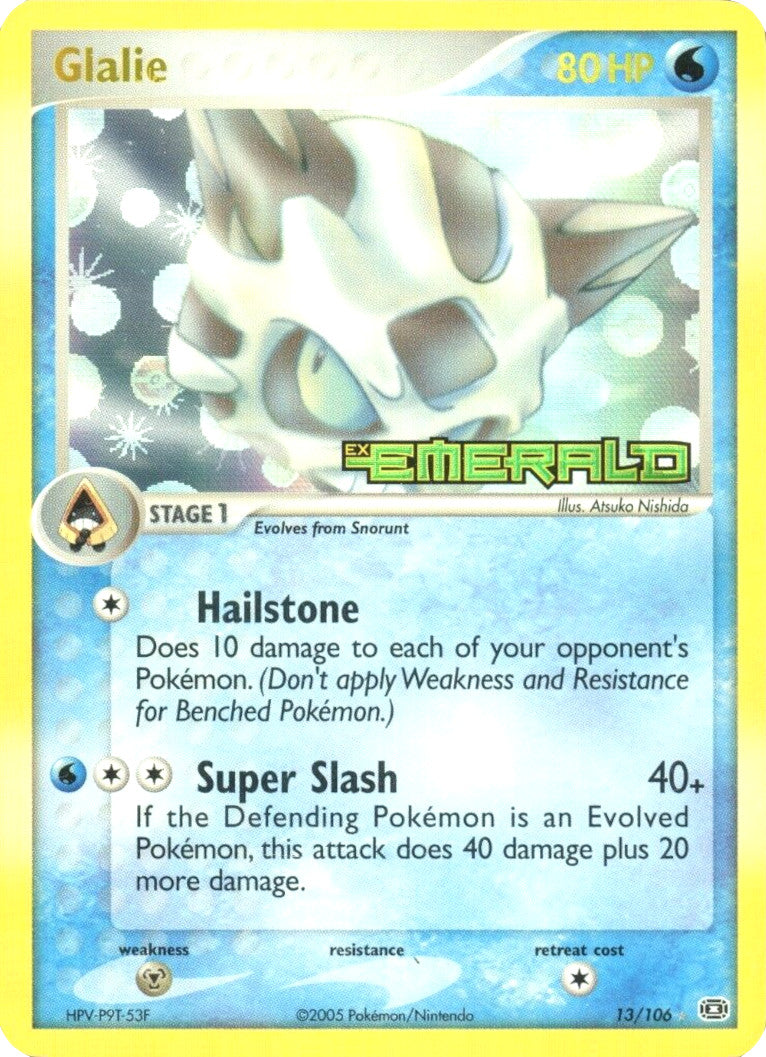 Glalie (13/106) (Stamped) [EX: Emerald] | Enigma On Main