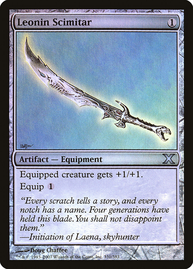 Leonin Scimitar (Premium Foil) [Tenth Edition] | Enigma On Main