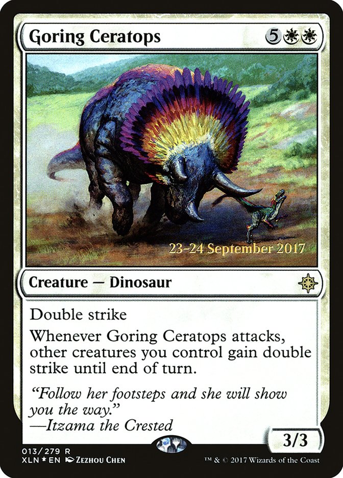 Goring Ceratops  [Ixalan Prerelease Promos] | Enigma On Main