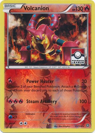 Volcanion (25/114) (League Promo) [XY: Steam Siege] | Enigma On Main