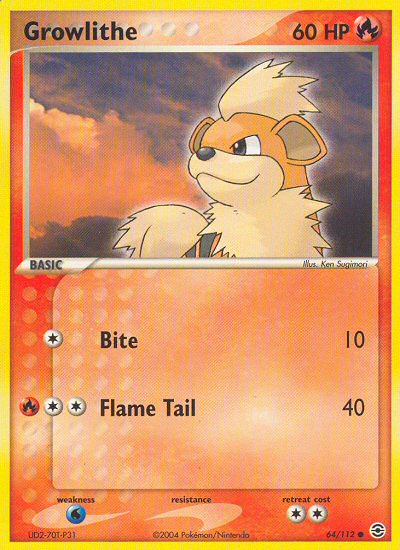 Growlithe (64/112) [EX: FireRed & LeafGreen] | Enigma On Main