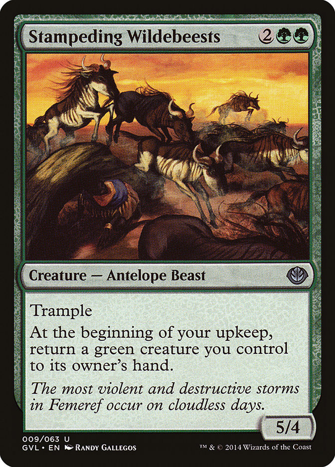 Stampeding Wildebeests (Garruk vs. Liliana) [Duel Decks Anthology] | Enigma On Main