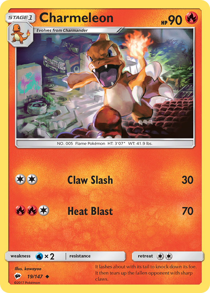 Charmeleon (19/147) [Sun & Moon: Burning Shadows] | Enigma On Main