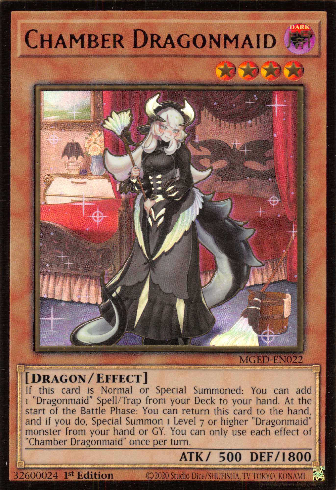 Chamber Dragonmaid [MGED-EN022] Gold Rare | Enigma On Main