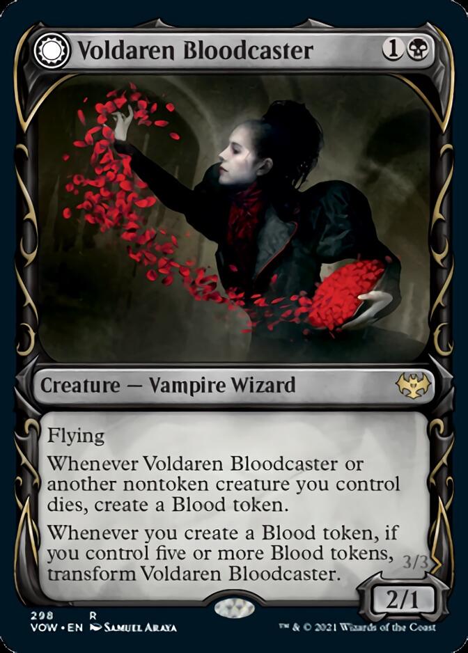 Voldaren Bloodcaster // Bloodbat Summoner (Showcase Fang Frame) [Innistrad: Crimson Vow] | Enigma On Main