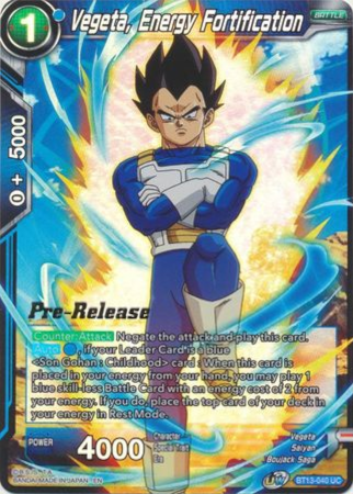 Vegeta, Energy Fortification (BT13-040) [Supreme Rivalry Prerelease Promos] | Enigma On Main