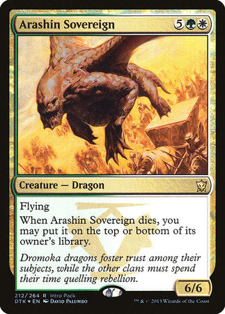 Arashin Sovereign [Dragons of Tarkir Promos] | Enigma On Main