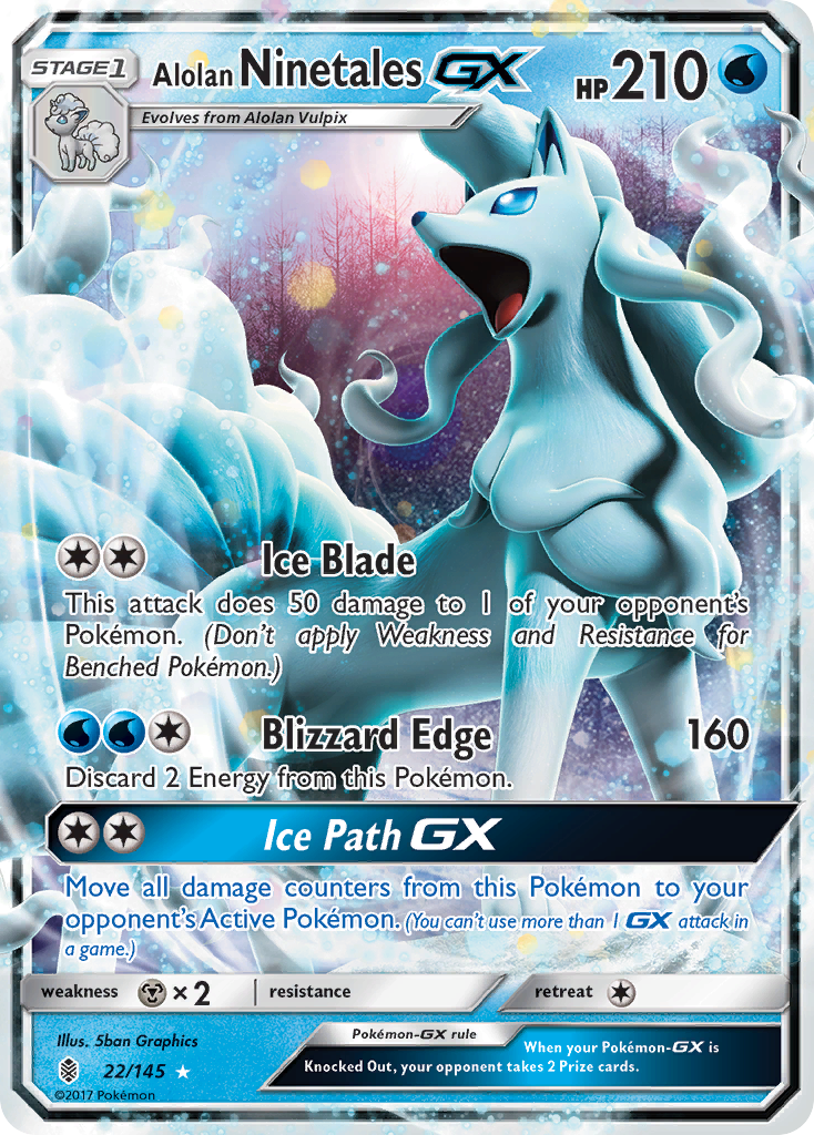 Alolan Ninetales GX (22/145) [Sun & Moon: Guardians Rising] | Enigma On Main