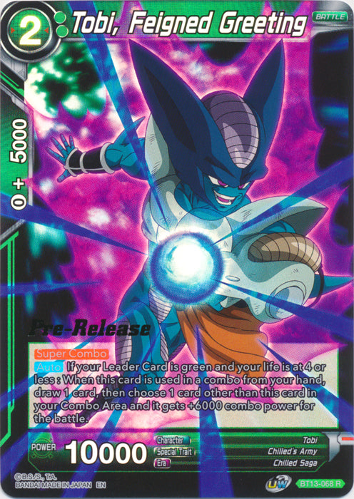 Tobi, Feigned Greeting (BT13-068) [Supreme Rivalry Prerelease Promos] | Enigma On Main