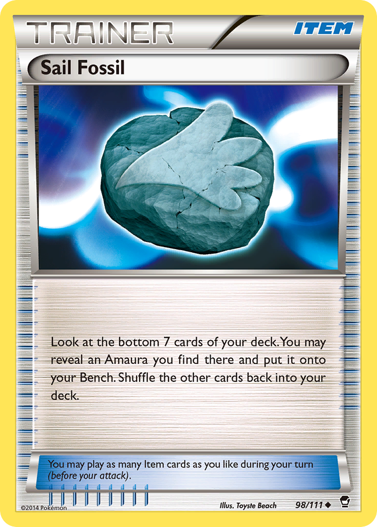 Sail Fossil (98/111) [XY: Furious Fists] | Enigma On Main